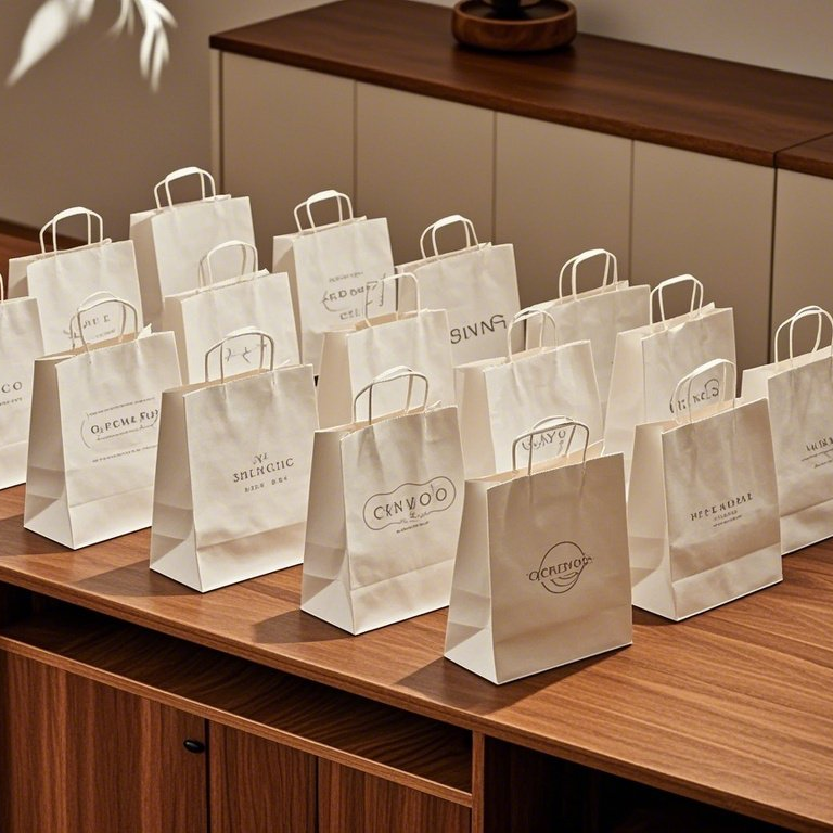 Kraft Paper Custom Luxury Shopping Gift Bag for Clothing Low MOQ with Private Brand Logo for Supermarket Promotion - Image 5