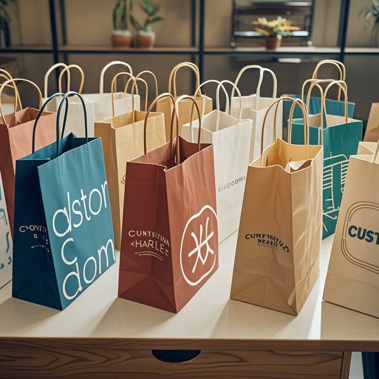 Kraft Paper Custom Luxury Shopping Gift Bag for Clothing Low MOQ with Private Brand Logo for Supermarket Promotion - Image 6