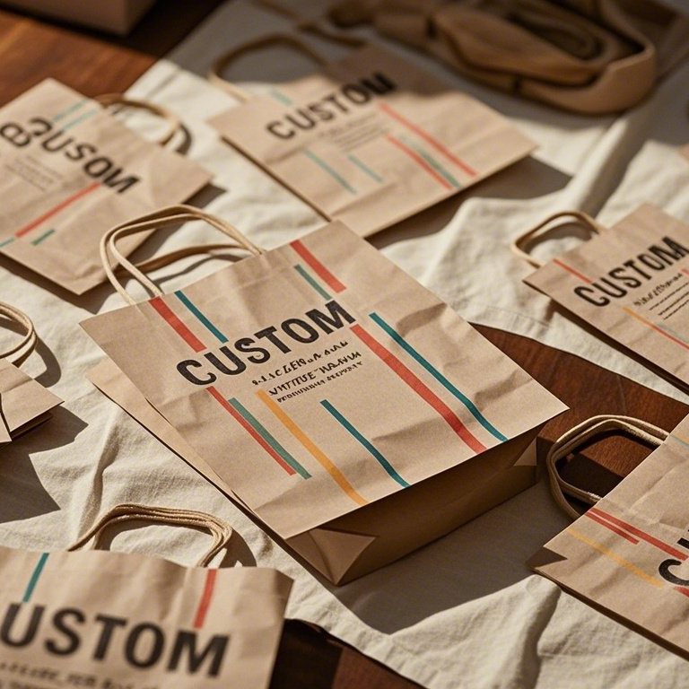 Kraft Paper Custom Luxury Shopping Gift Bag for Clothing Low MOQ with Private Brand Logo for Supermarket Promotion - Image 3